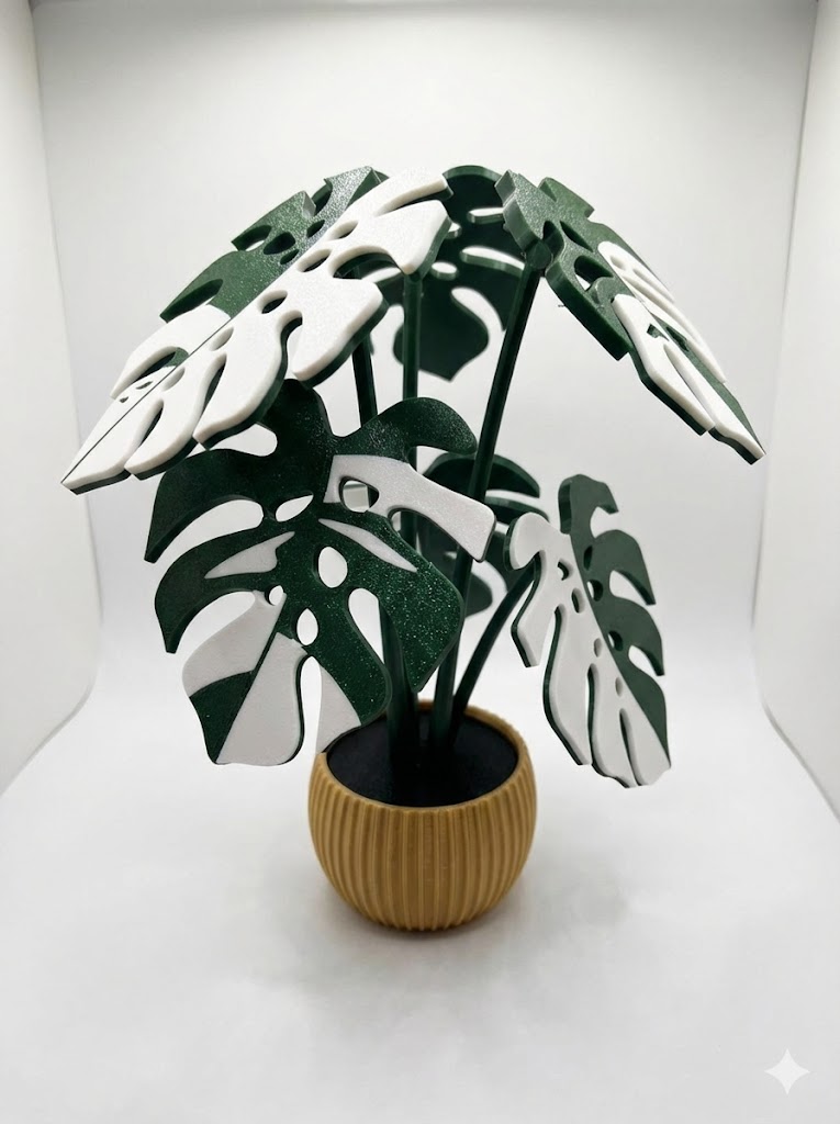 Monstera Yapraklı Mıknatıslı Bardak Altlığı